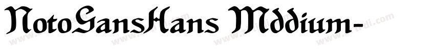 NotoSansHans Mddium字体转换